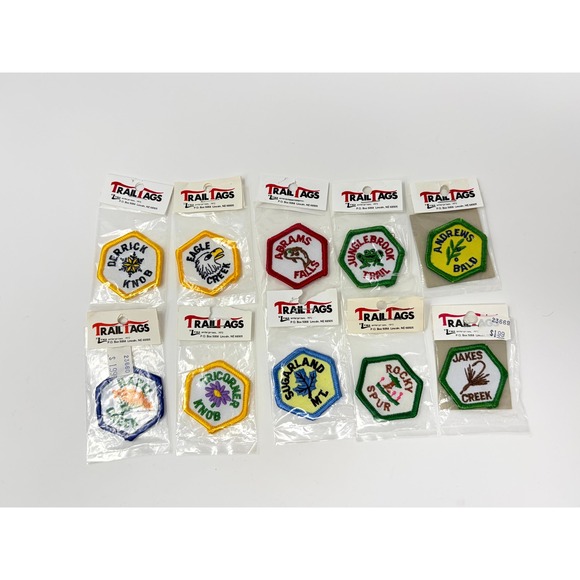 Other - Vintage Trail Tags Great Smoky Mountains National Park Patches + More Lot of 10